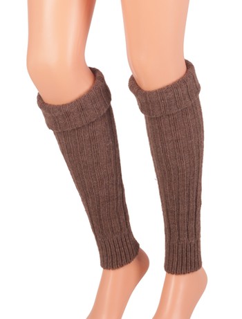 Bonnie Doon Sleever Arm Warmers dark brown heather