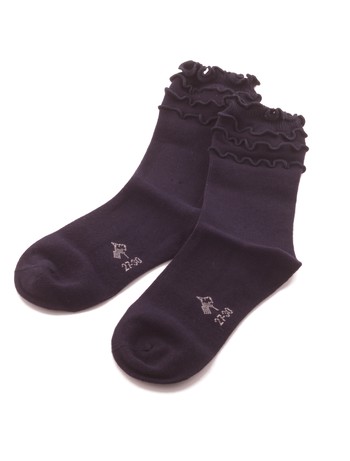 Bonnie Doon Frou Frou Children's Socks navy