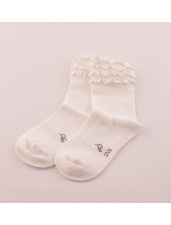 Bonnie Doon Frou Frou Children's Socks off white