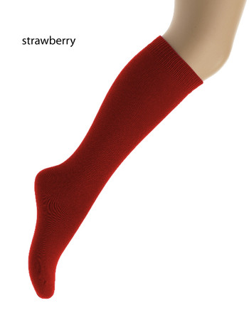 Bonnie Doon Children's Cotton Knee High Socks strawberry