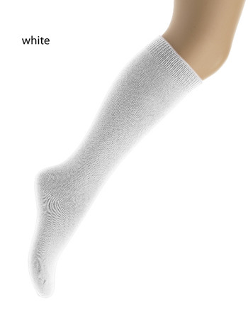 Bonnie Doon Children's Cotton Knee High Socks white