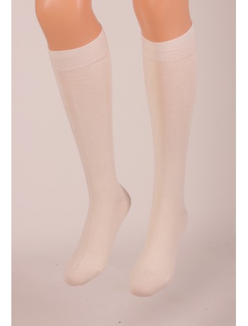 Bonnie Doon Cotton Knee High Socks ivory