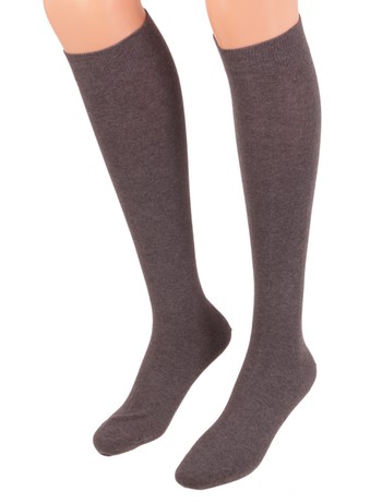 Bonnie Doon Cotton Knee High Socks oxford heather