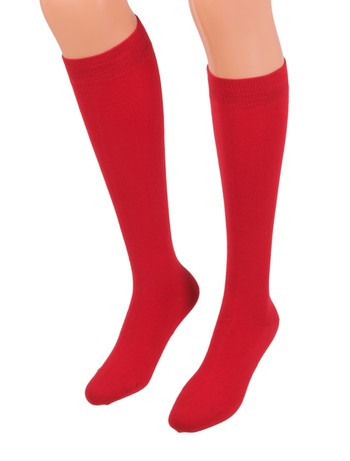 Bonnie Doon Cotton Knee High Socks strawberry