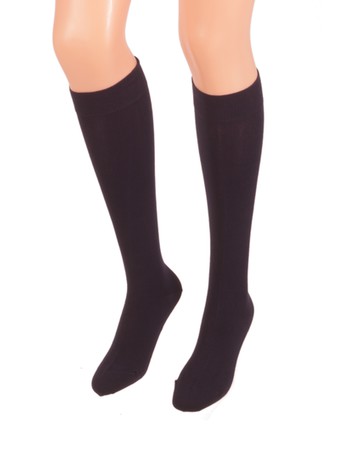 Bonnie Doon Cotton Knee High Socks navy