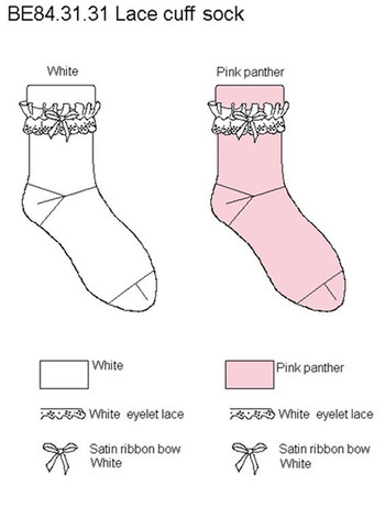 Bonnie Doon Lace Cuff Socks 