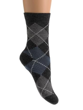 Bonnie Doon Argyle Socks for Children black