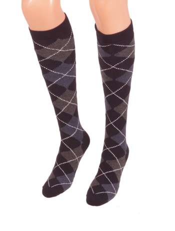 Bonnie Doon Argyle Knee High Socks navy