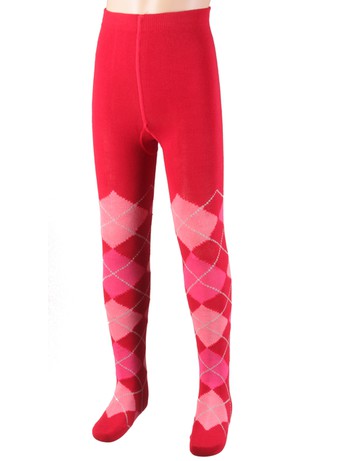 Bonnie Doon Argyle Tights for Children carmine