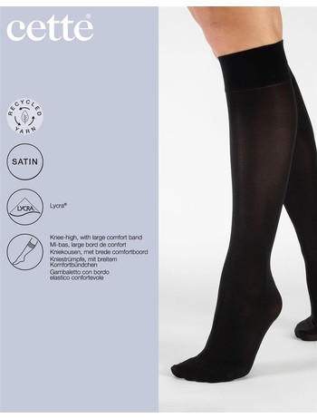 Cette Orleans Eco Knee Highs 2 Pairs black