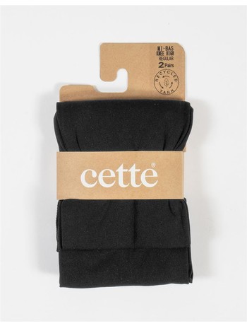 Cette Orleans Eco Knee Highs 2 Pairs black