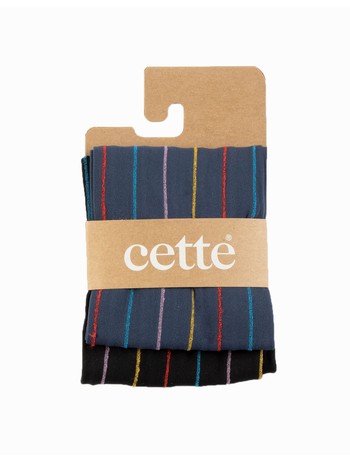 Cette Colored Striped Socks Double Pack 