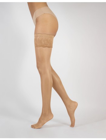 Cette Versailles Satin Halterloser Strumpf natural
