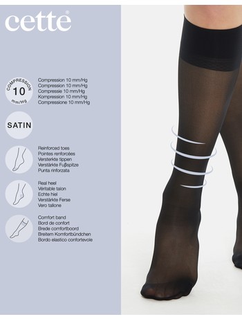 Cette Active Firm Support Knee High  Sock black