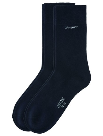 Camano 2pack bio-cotton mens socks navy
