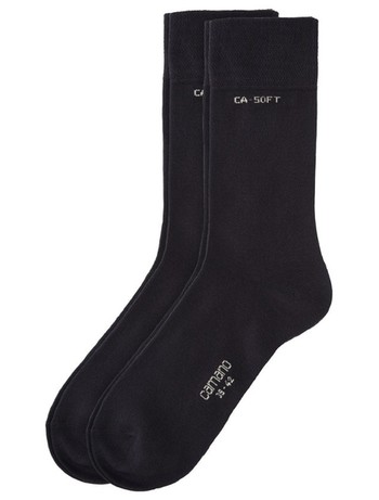 Camano 2pack bio-cotton mens socks dark brown