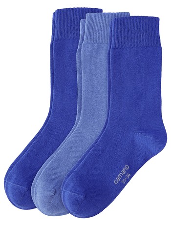 Camano 3 Pack Children's Cotton Socks prussian blue