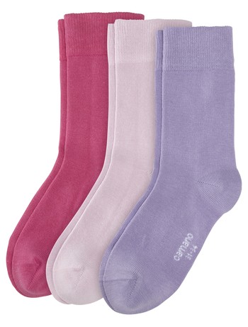 Camano 3 Pack Children's Cotton Socks pink lavender
