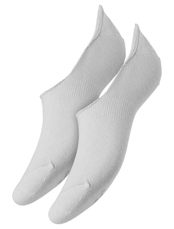 Camano Unisex Invisible Sneaker Socks Double Pack white