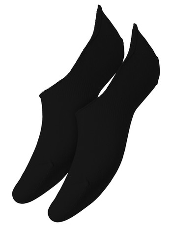 Camano Unisex Invisible Sneaker Socks Double Pack black