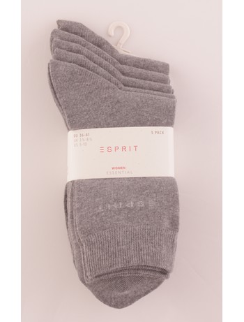 Esprit Women's Essential Socks 5 Pack lightgray tinged