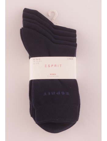 Esprit Women's Essential Socks 5 Pack navy