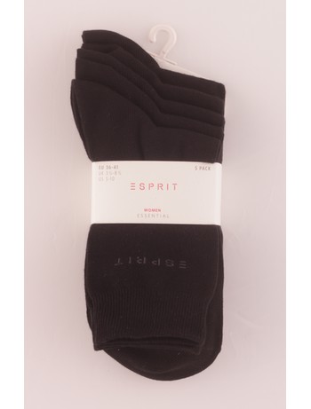 Esprit Women's Essential Socks 5 Pack black