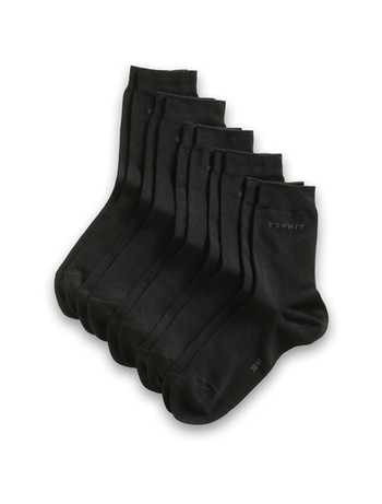 Esprit Women's Essential Socks 5 Pack black