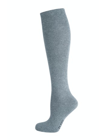 Elbeo Pure Cotton Knee High Socks anthracite melange