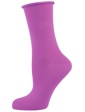 Elbeo Light Cotton Roll Top Socks fuchsia