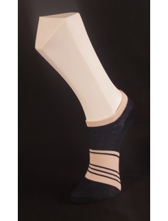 Giulia Blue Patterned Sneaker Socks
