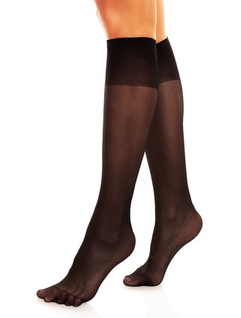 Glamory Fit 20 Knee High Socks black