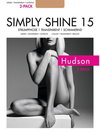 Hudson Simply Shine 15 Sheers Double Pack 