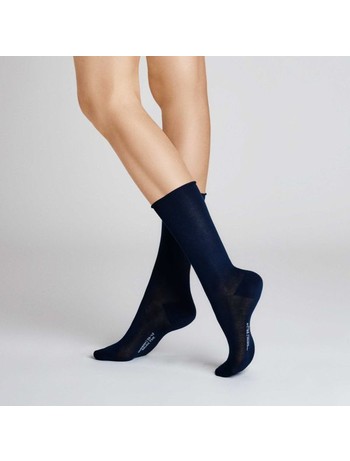 Hudson Relax Fine Rollrand Socks navy
