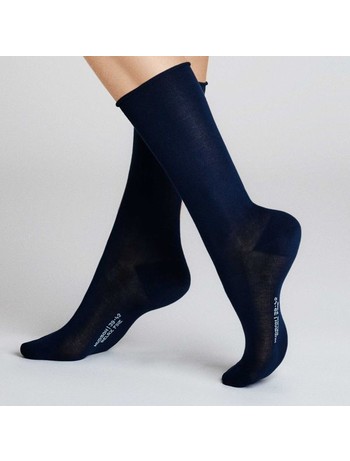 Hudson Relax Fine Rollrand Socks navy