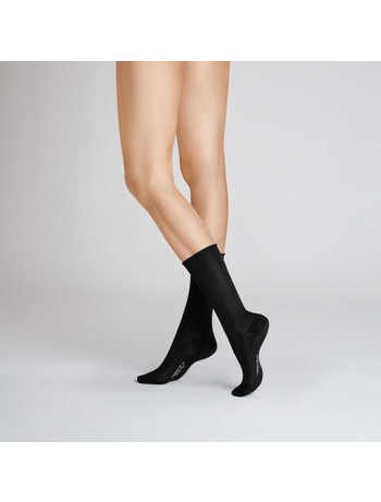 Hudson Relax Fine Rollrand Socks black