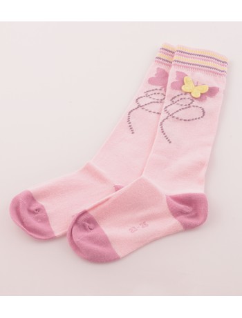 Hudson Butterfly Knee High Socks tearose