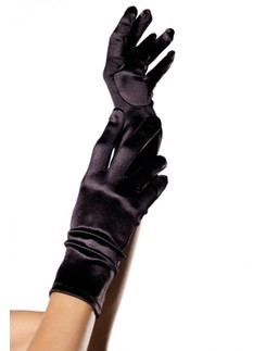 Leg Avenue Satin Wrist Length Gloves