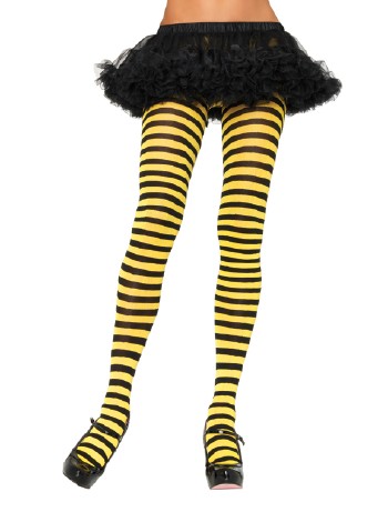 Leg Avenue opaque Striped Tights black-yellow