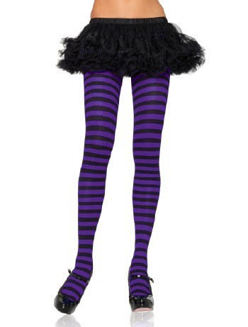 Leg Avenue opaque Striped Tights black-blue