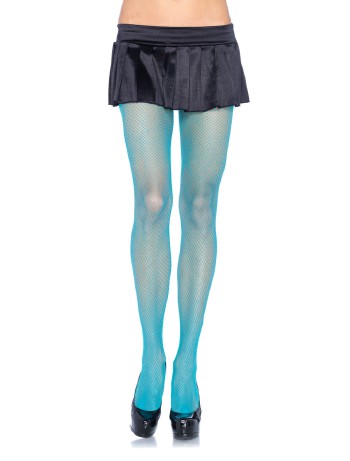 Leg Avenue fine Mesh Fishnet Tights neon blue