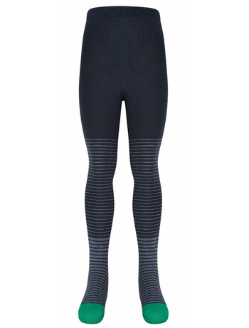 Nur Die Kids Cotton Tights navy striped