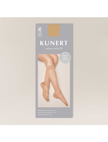 Kunert Cotton Sole 20 Fine Knee High Socks 