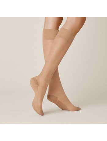 Kunert Cotton Sole 20 Fine Knee High Socks teint