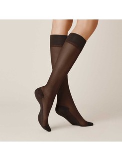 Kunert Cotton Sole 20 Fine Knee High Socks